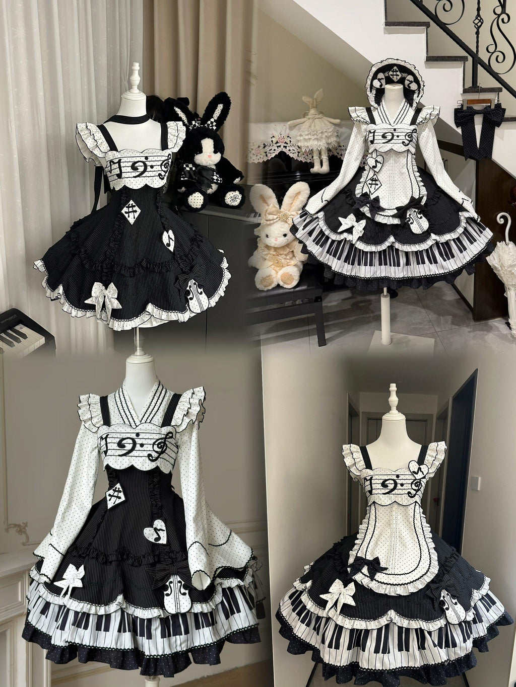 Rhythm Note Old School Lolita Piano-Key JSK and Accessories - image 7