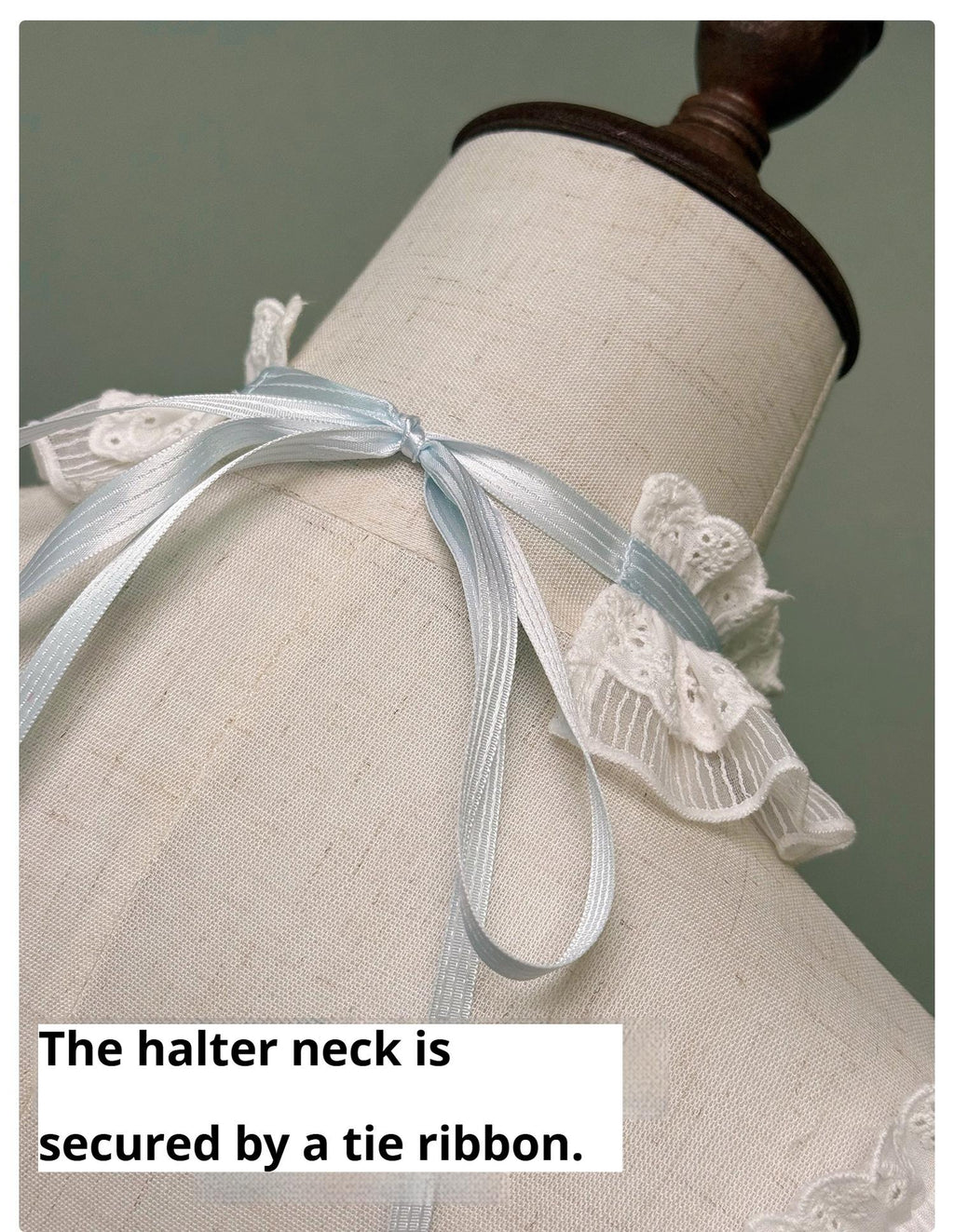 Old School Lolita Halter Neck OP Dress, Polka Dot Accent - image 35