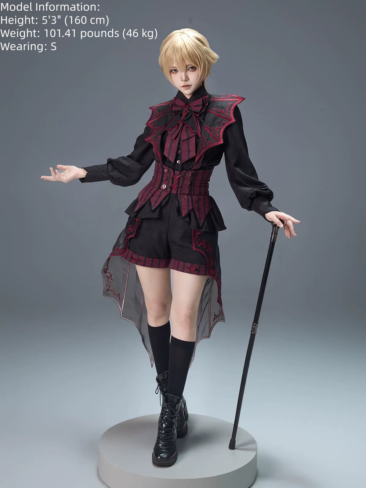 Devils Convention Gothic Ouji Blouse and Suspender Shorts Set - image 7
