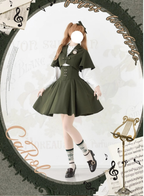 Vintage Lolita Fishbone Halter Skirt and Autumn Jacket - image 19