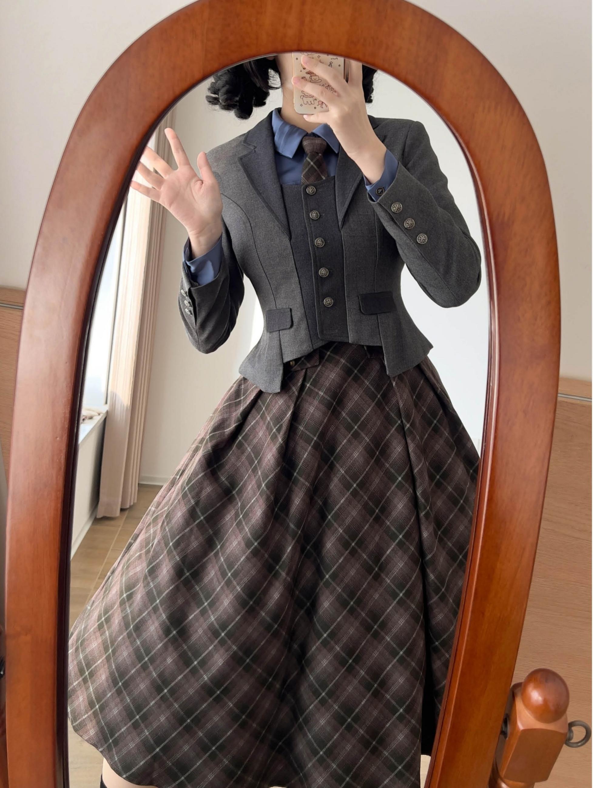 Forest Dew - Elegant Lolita Slim-Fit Shirt with Detachable Jabot - image 21