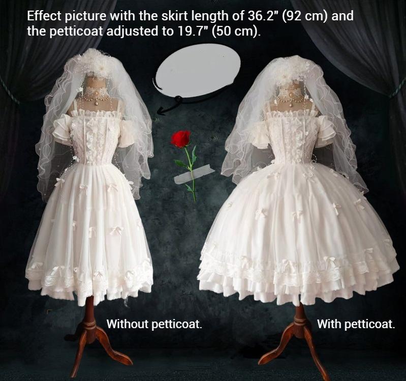 Adjustable Wedding Lolita Hoop Petticoat, 27.6" (70 CM) - image 5