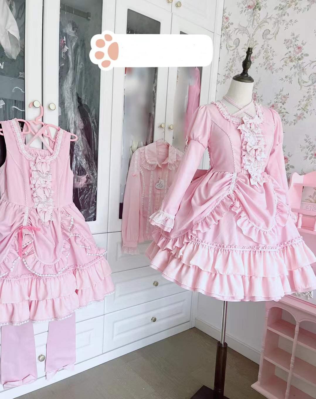 Black Lolita Doll OP/JSK with Adjustable Elasticity - image 12