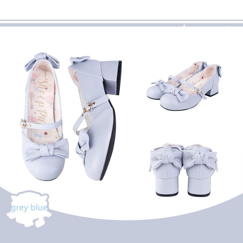 Elegant Lolita Bownot Retro High Heel Shoes - image 10