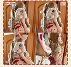 Showa Dessert Showcase - Kawaii Lolita JSK/Salopette Dress Suit, Pudding-Inspired - image 31