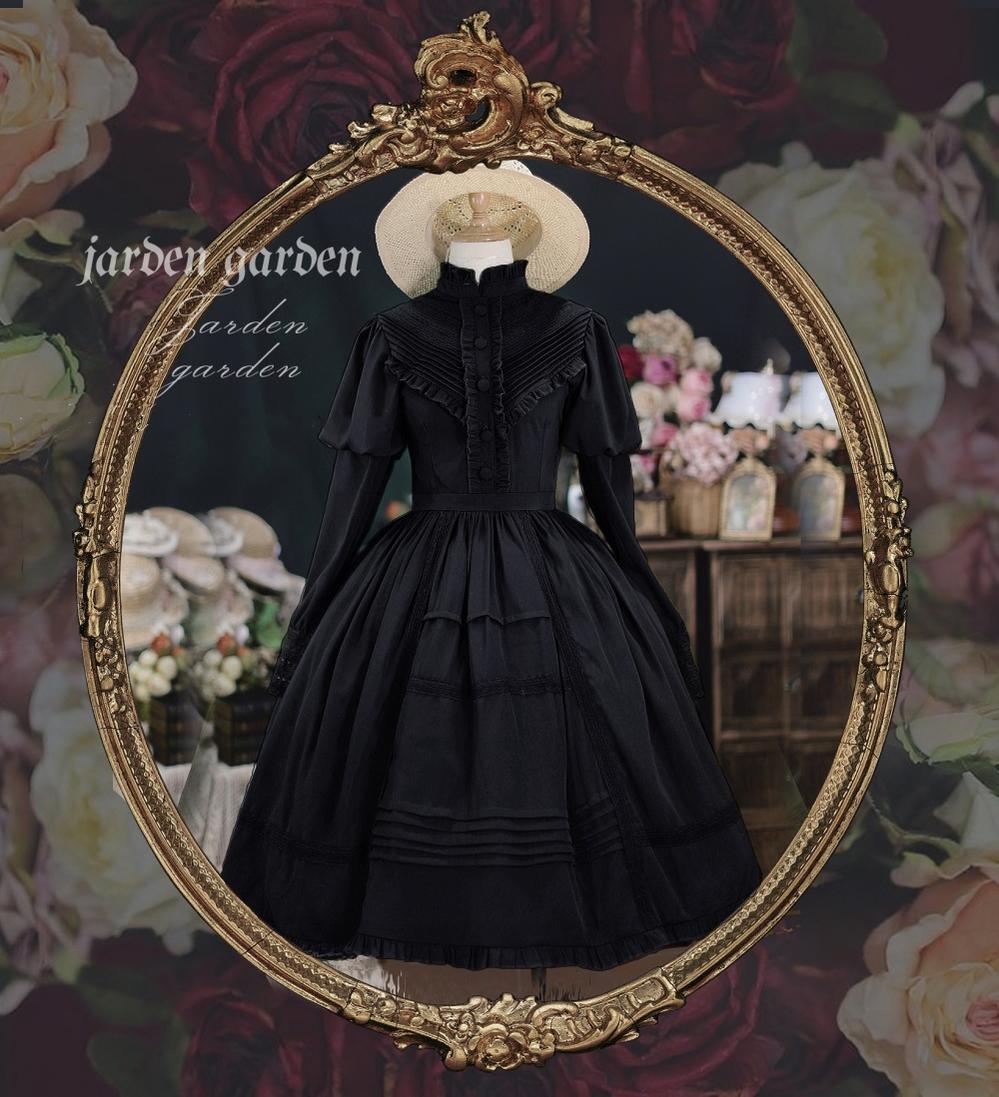 The Black Forest - Classic Lolita Stand Collar Dress OP - image 3