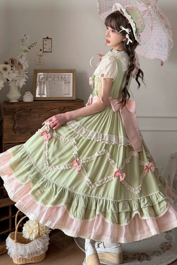 Tulip Blossom Field - Pastoral Sweet Lolita JSK Dress with Belt - image 4