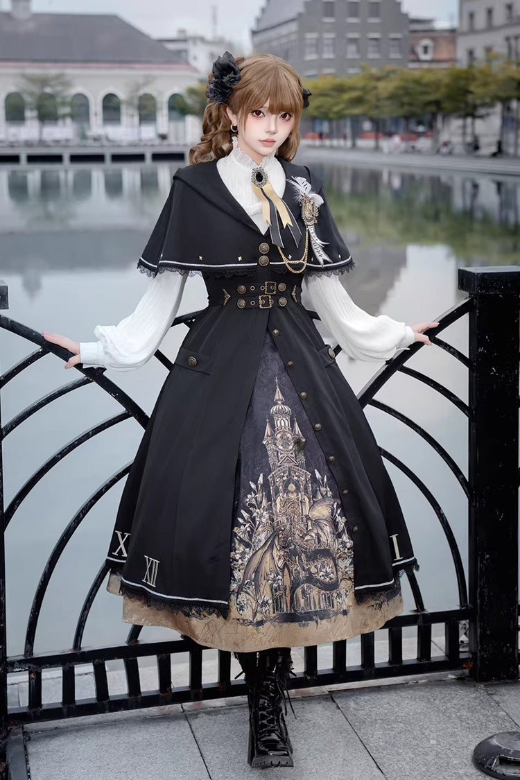 Dragon's Aria - Gothic Vintage Lolita Three-Piece Set - image 7