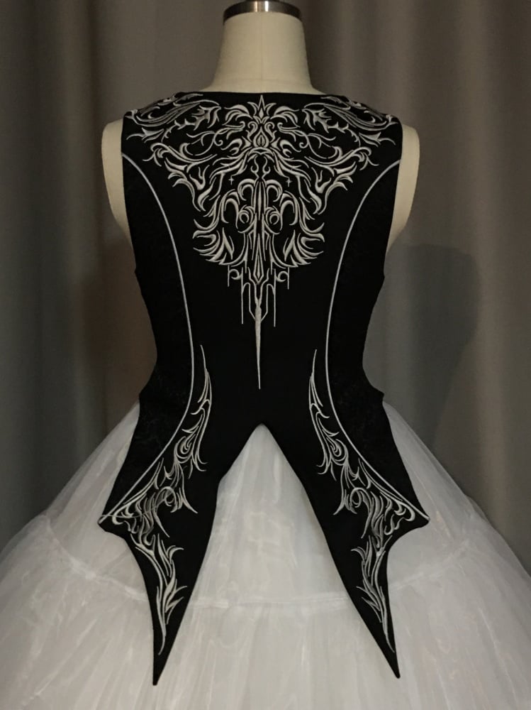 Black Ouji Lolita Banquet Waistcoat - image 4