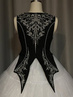 Black Ouji Lolita Gorgeous Detail Waistcoat - image 4
