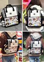 Kawaii Lolita Large-Capacity Ita Backpack with Mini Pocket and Grid Board - image 44