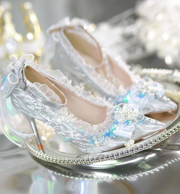 Mermaid Seashell - Sweet Lolita Heels with Detachable Chains - image 12