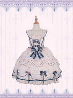 Sweet Bowknot and Embroidery JSK Dress with Lace Trim and Overlay - image 2