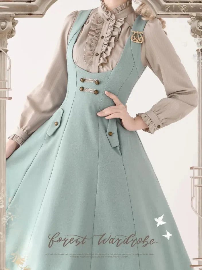 Forest Corridor 10-Panel Bustier Waist-Cinching Lolita JSK - image 13