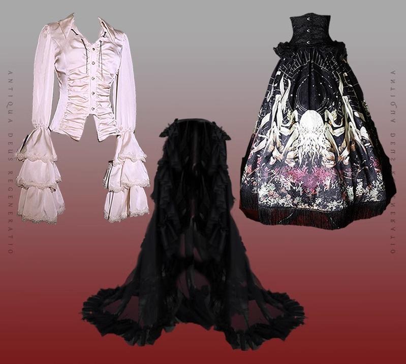 Reborn Ancient God Gothic Lolita Shirt and Skirt Set - image 40