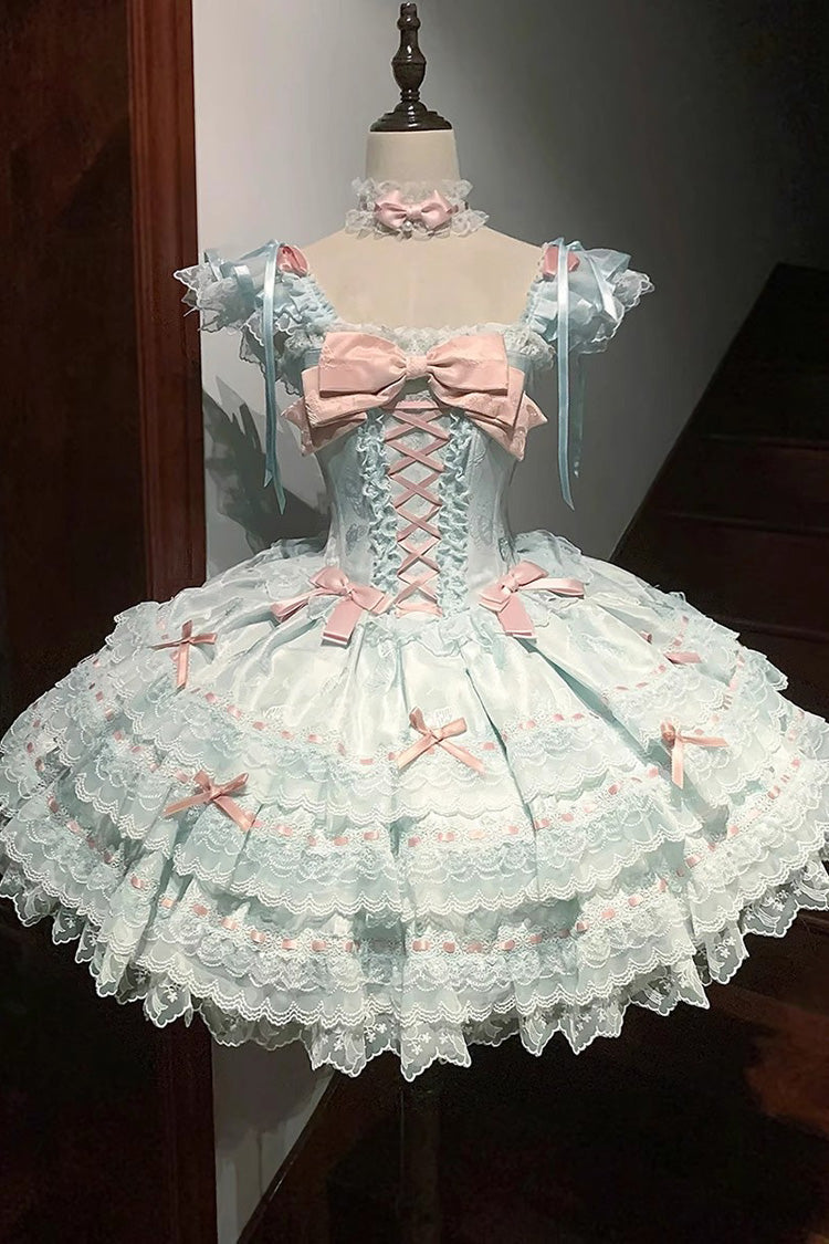Flora Isle Butterfly Sweet Elegant Lolita JSK Dress in Green - image 1