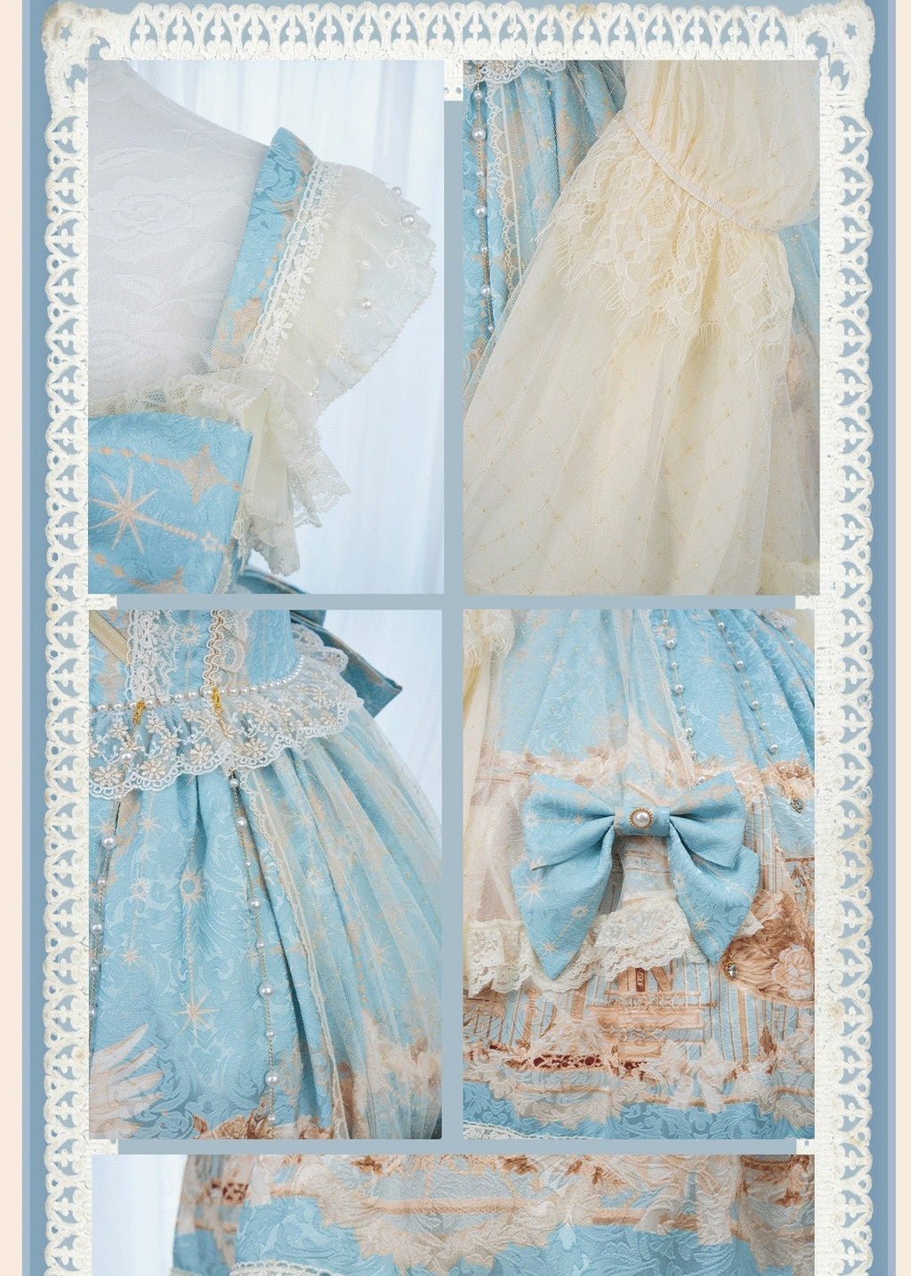 Unicorn Blue Classic Lolita JSK Dress Set - image 8