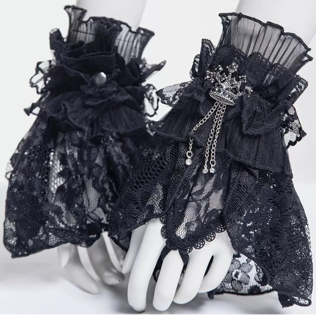 Gothic Lolita Lace Cuffs, Crown Decoration - image 3