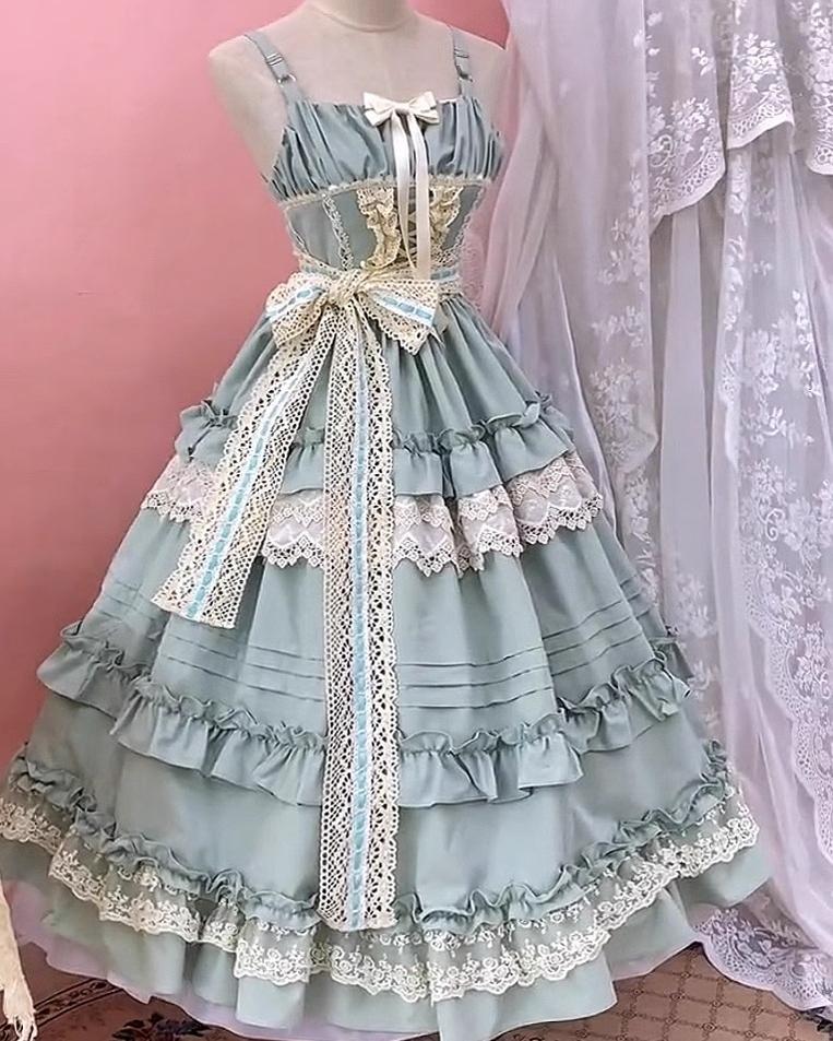 Lilianne Elegant Lolita Ruffled Hem JSK Dress - image 18