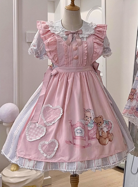 Barbie Bear - Sweet Lolita Bear Print JSK and OP and Accessories - image 28