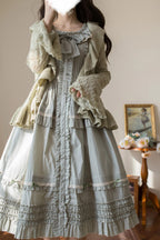 Sunset Bouquet - Elegant Lolita Cardigan, Flounce Hem - image 12