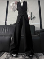 Aont Black Slim-Fit Single-Breasted Ouji Waistcoat - image 10