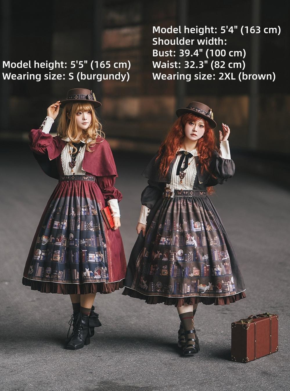 German Bookshelf - Classic Lolita OP Dress & Detachble Cape - image 10