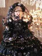 Black and Purple Ankle-Length Hanayome Hime Lolita Dress - image 10