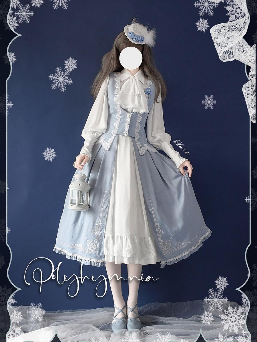 Miss Leisha - Classic Lolita Skirt Set Elegant Winter Cape - image 1