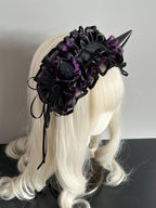 Gothic Devil Horn Lolita KC Hairband, Custom Colors - image 10