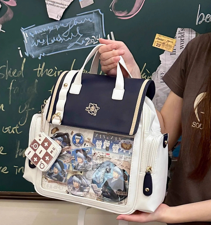Kawaii Lolita Large-Capacity Ita Backpack with Mini Pocket and Grid Board - image 34