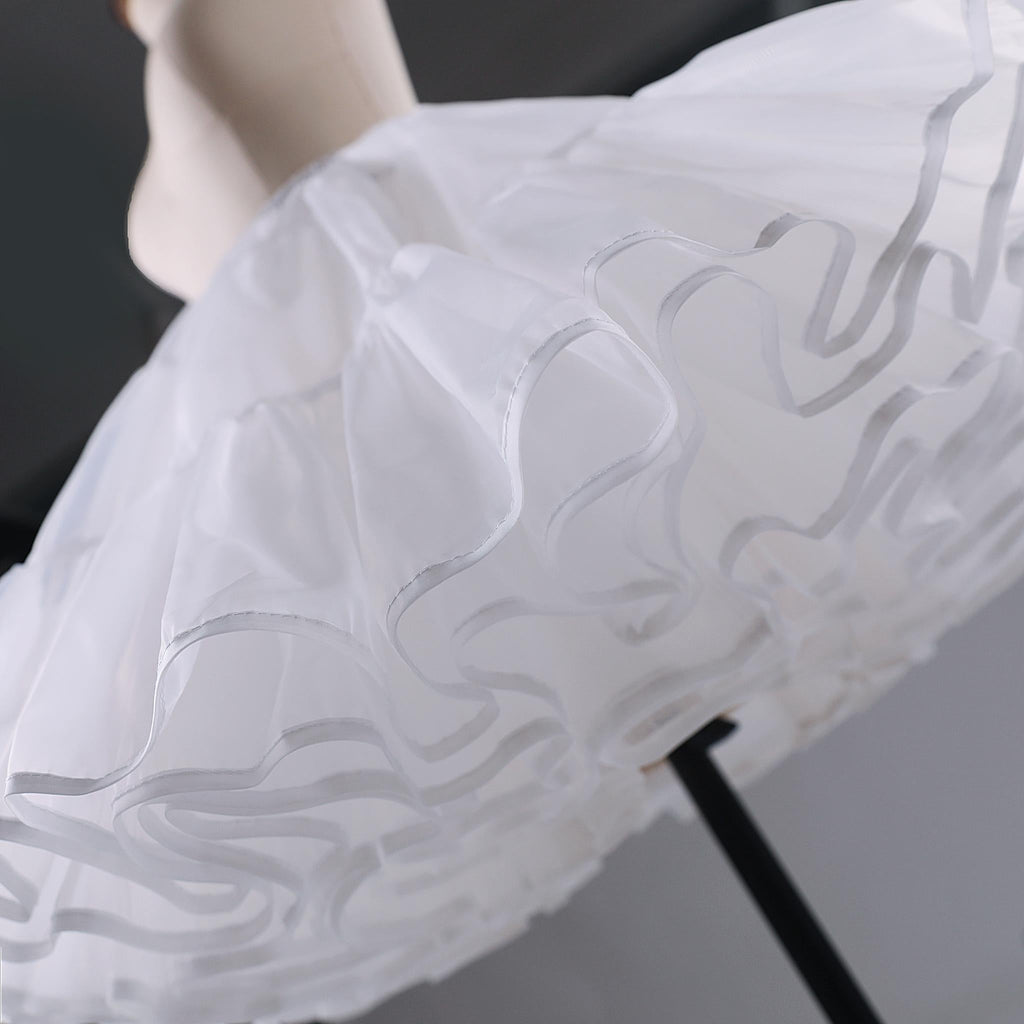 Noloria - Medium-High Volume Lolita White Puffy Petticoat, 17.7" (45 CM) - image 21