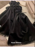 Rose Cage - Gothic Lolita Black Suspender Dress - image 18