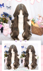 Flower Season - 70cm Long Curly Lolita Wig with Curtain Bangs - image 7