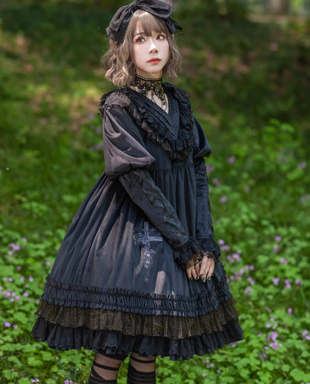 Holy Fruit Estate - Gothic Lolita OP Dress Multicolors - image 24
