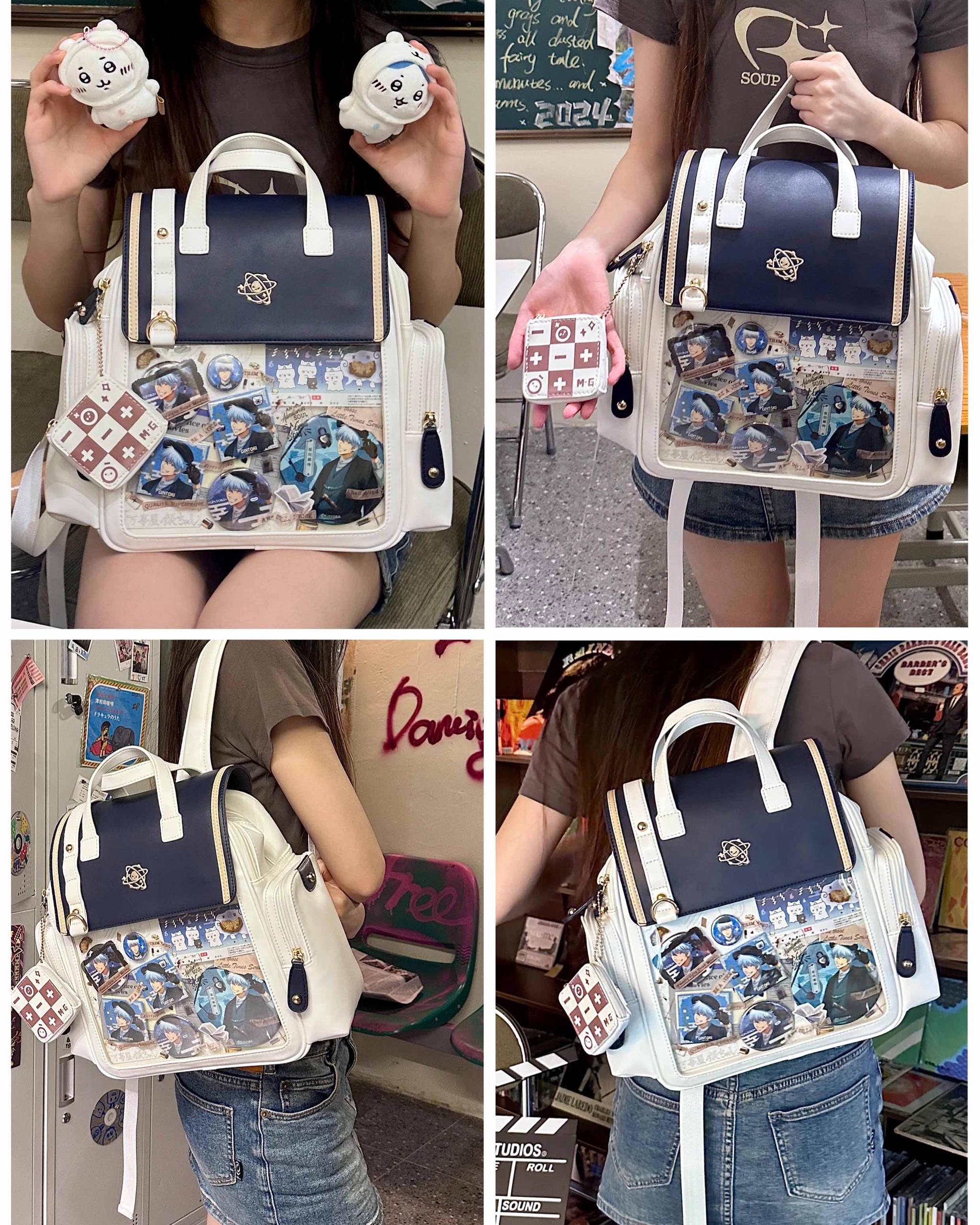 Kawaii Lolita Large-Capacity Ita Backpack with Mini Pocket and Grid Board - image 39
