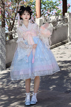 Peach Blossoms in Spring Fields - Qi Lolita JSK Dress in 3 Colors - image 7