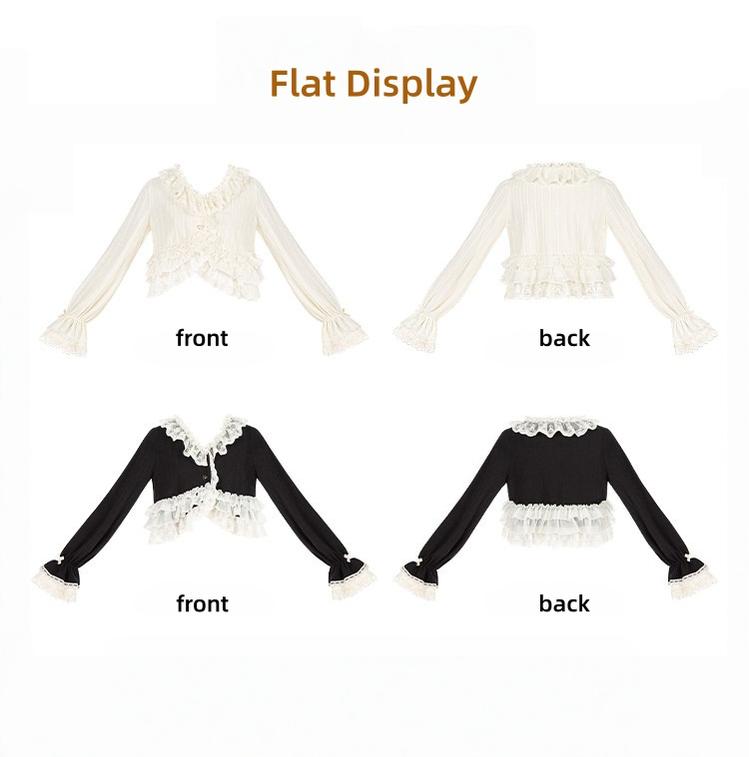 Bloom Period - Elegant Lolita Bolero, Layered Lace Ruffles - image 9