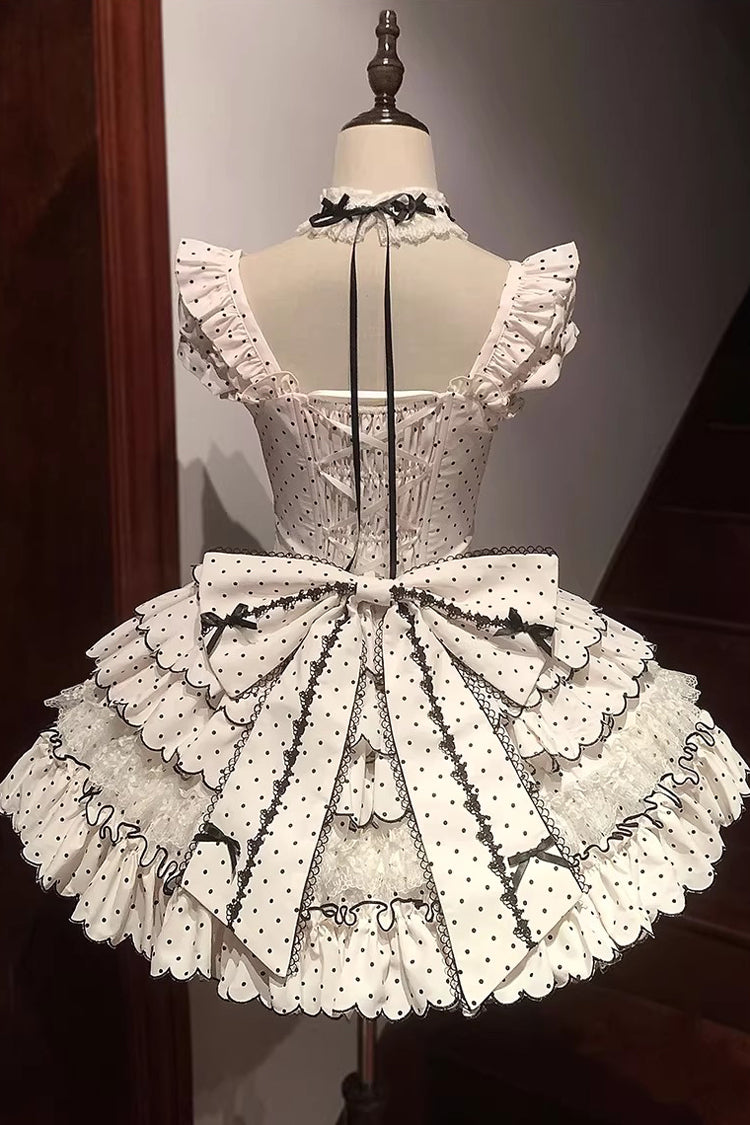 Beige Polka-Dot Sweet Princess Lolita JSK Dress - image 11