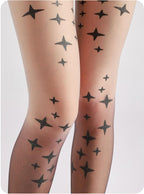 Gothic Lolita Black Gradient Printed Pantyhose - image 9