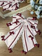 Teddy and Strawberry Embroidery Pink Sweet Lolita OP Dress Full Set - image 9
