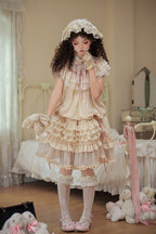 Lily's Dream - Apricot Sweet Lolita Dress, Short and Long Versions - image 21
