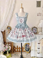 Rabbit Collection Box - Bunny Print Kawaii Lolita JSK Dress, 3 Colors - image 24