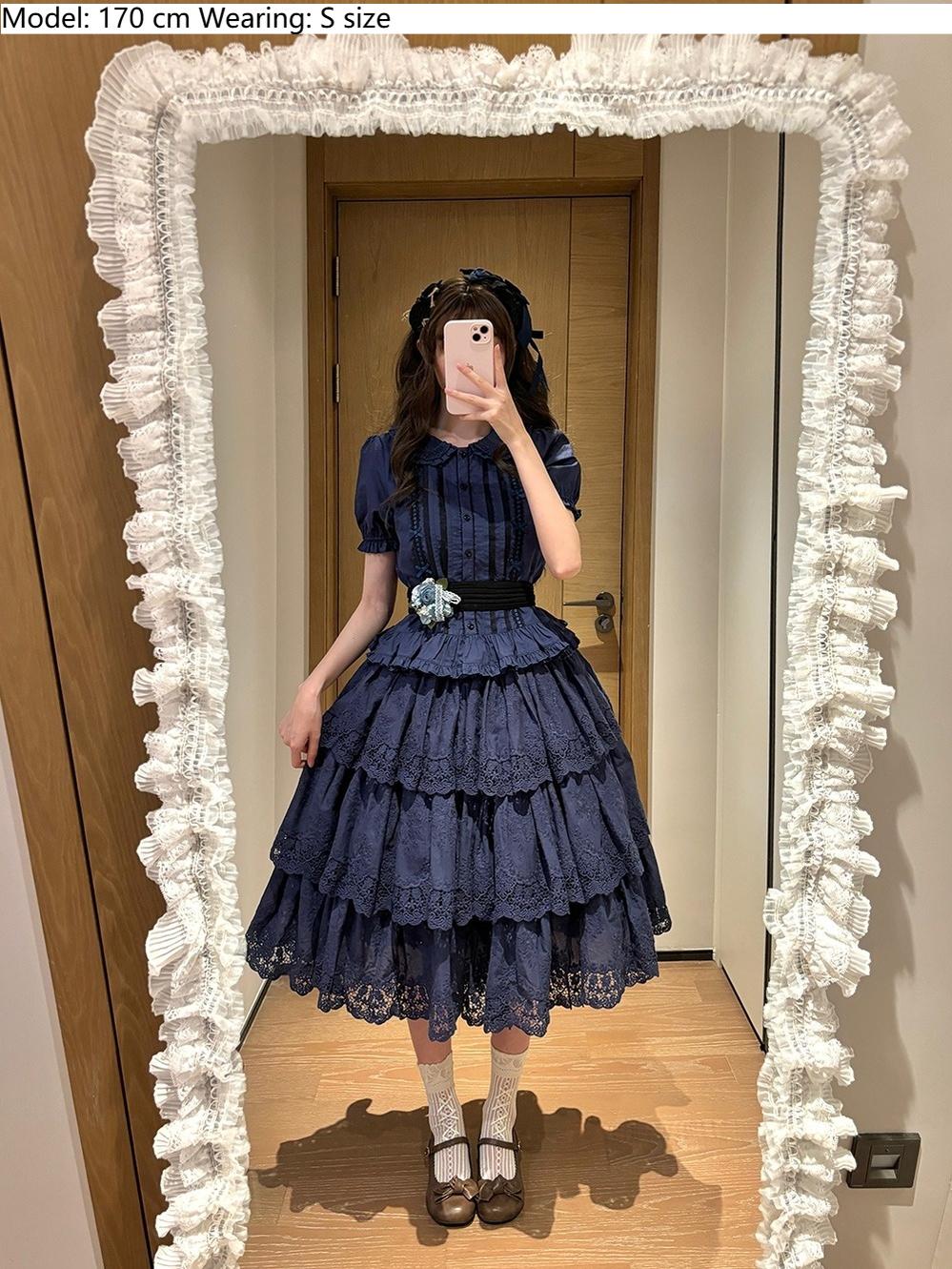 Forest Waltz - Classic Lolita Tiered Skirt Multi-layer Embroidered SK - image 17