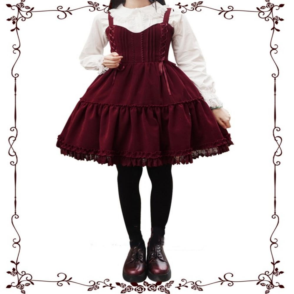 Garden Waltz 1.0 Burgundy Autumn Winter Lolita JSK - image 7