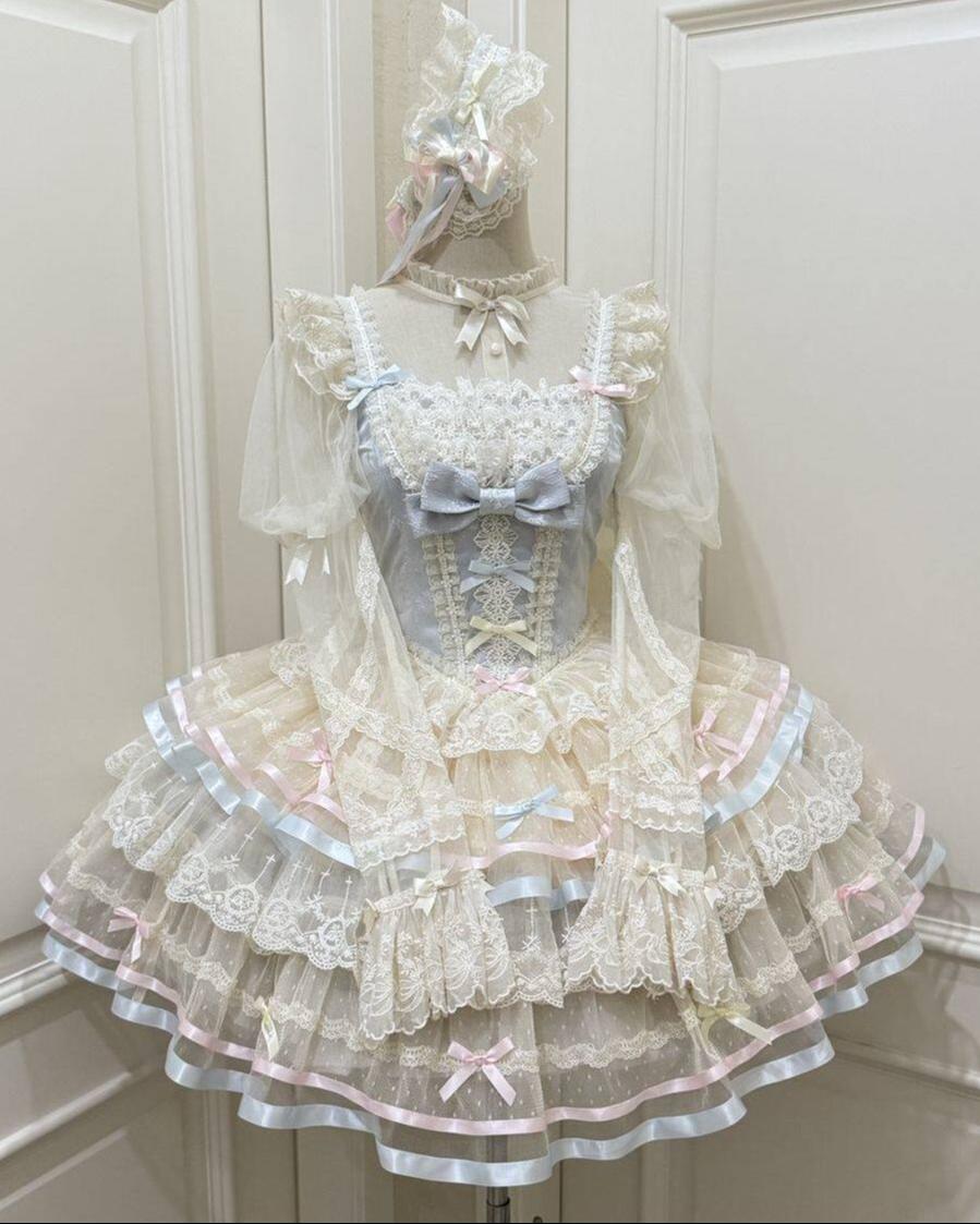 Butterfly Ballet - Sweet Lolita JSK Dress, Layered Tulle Hem - image 21