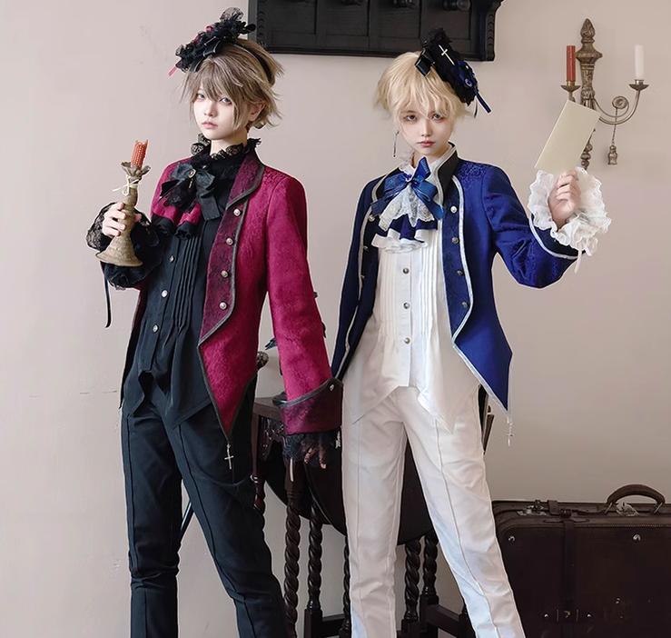Coffin of Pilgrimage - Medieval European Ouji Lolita Shirt & Pants Suit - image 3