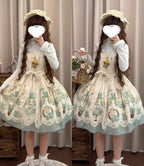 Floral and Bird Series - Classic Lolita JSK Dress, Floral Print - image 34