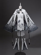 Hanfu-Inspired Plum Blossom Crop Top, Dress, Skirt and Leg Warmers Set - Han Ru Chu - image 2