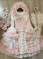 Sakura Love - Gorgeous Doll-like Lolita Dress Suit, Tiered Skirt - image 15